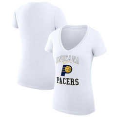 Indiana Pacers G-III 4Her by Carl Banks Women's Super-Slim Fit Lightweight Team Logo V-Neck T-Shirt