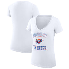 Oklahoma City Thunder G-III 4Her by Carl Banks Women's Super-Slim Fit Lightweight Team Logo V-Neck T-Shirt