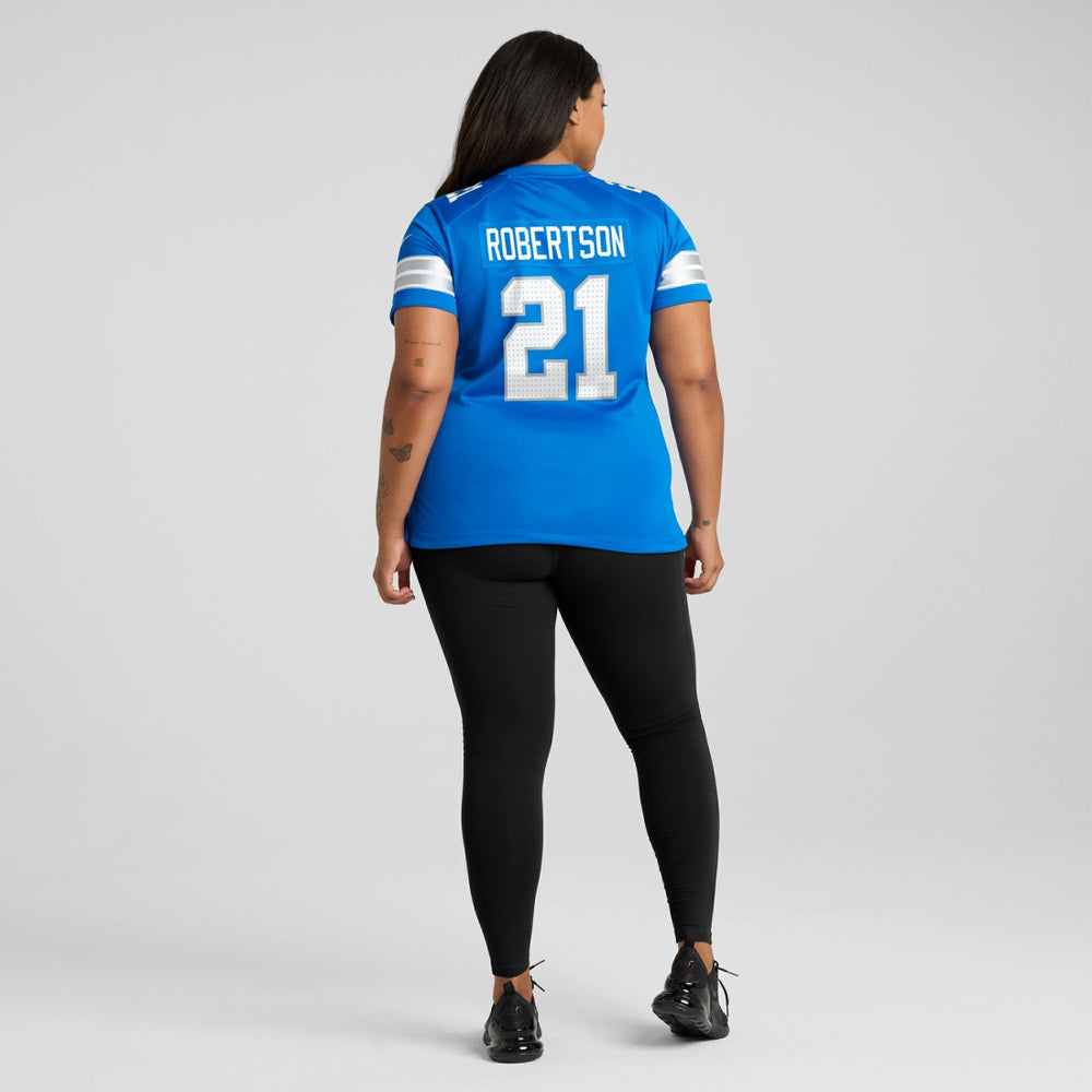 Amik Robertson  Women's Team Game Jersey - Detroit Lions Jerseys