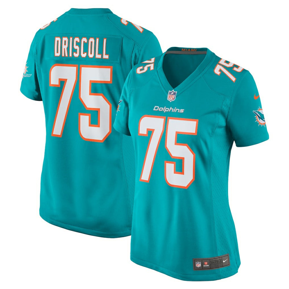 Jack Driscoll  Women's Team Game Jersey - Miami Dolphins Jerseys