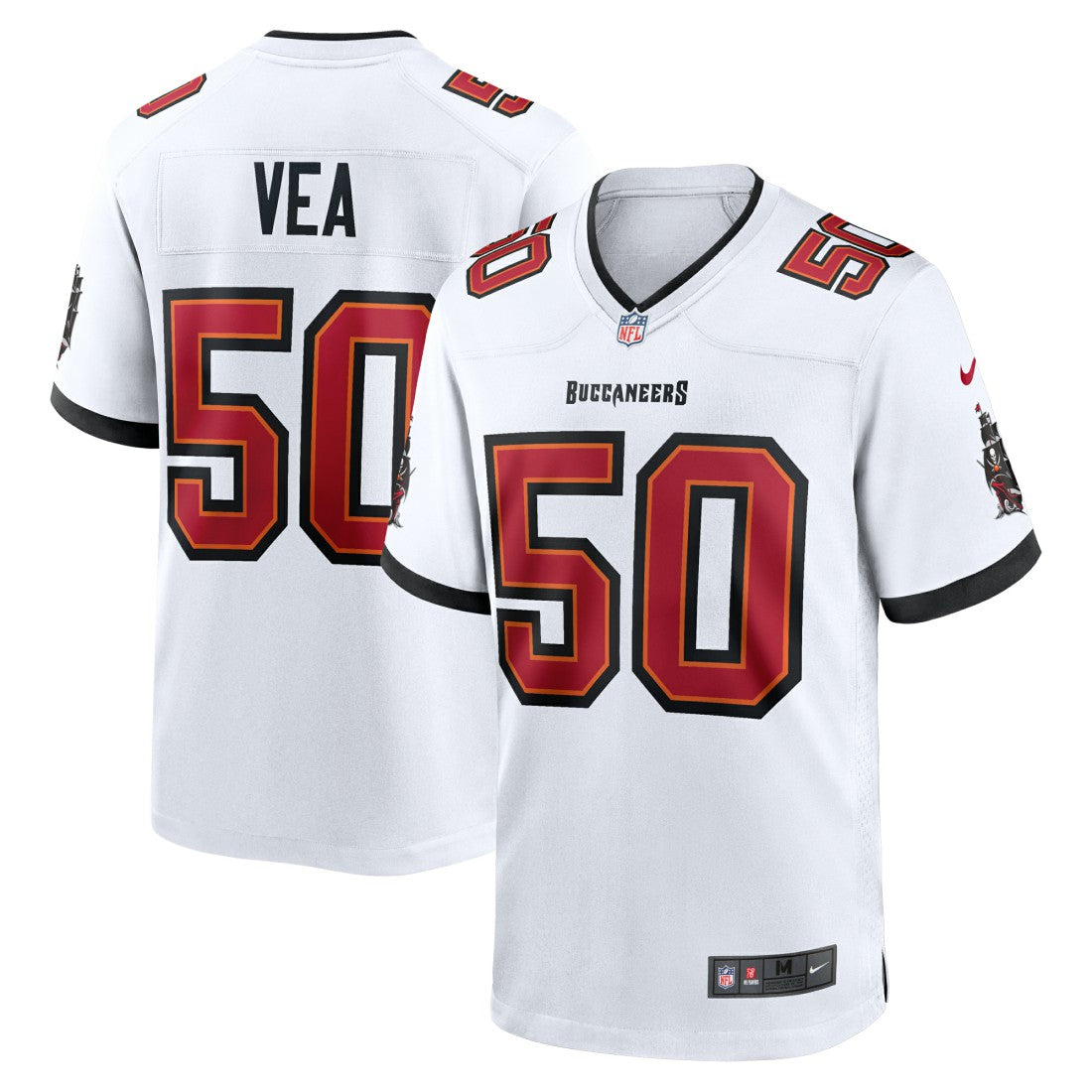 Vita Vea  White Game Jersey - Tampa Bay Buccaneers Jerseys