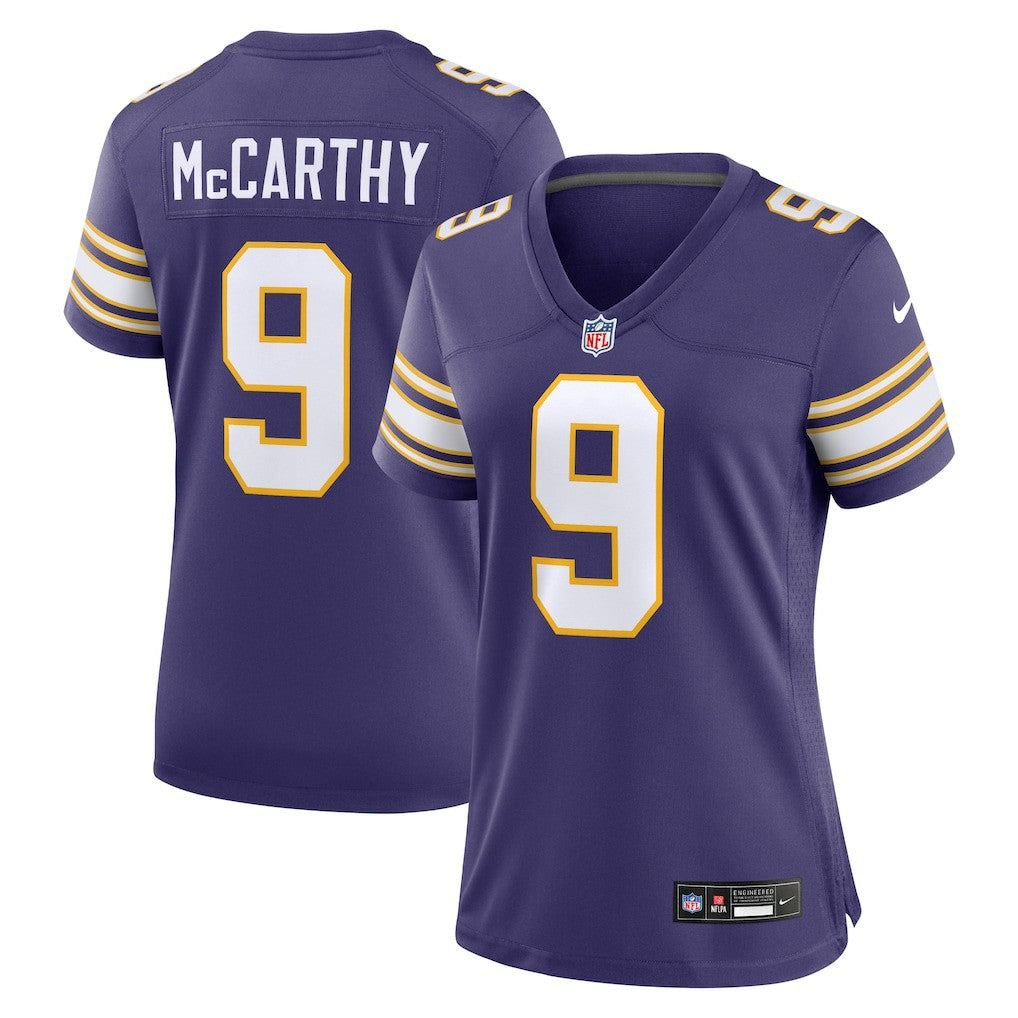 J.J. McCarthy  Women's 2nd Alternate Player Game Jersey - Minnesota Vikings Jerseys