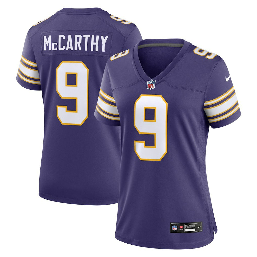 J.J. McCarthy  Women's 2nd Alternate Player Game Jersey - Minnesota Vikings Jerseys
