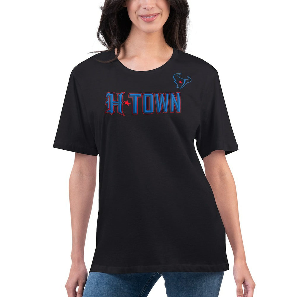 G-III 4Her by Carl Banks Women's Super-Slim Fit Lightweight H-Town T-Shirt - Houston Texans T-shirts