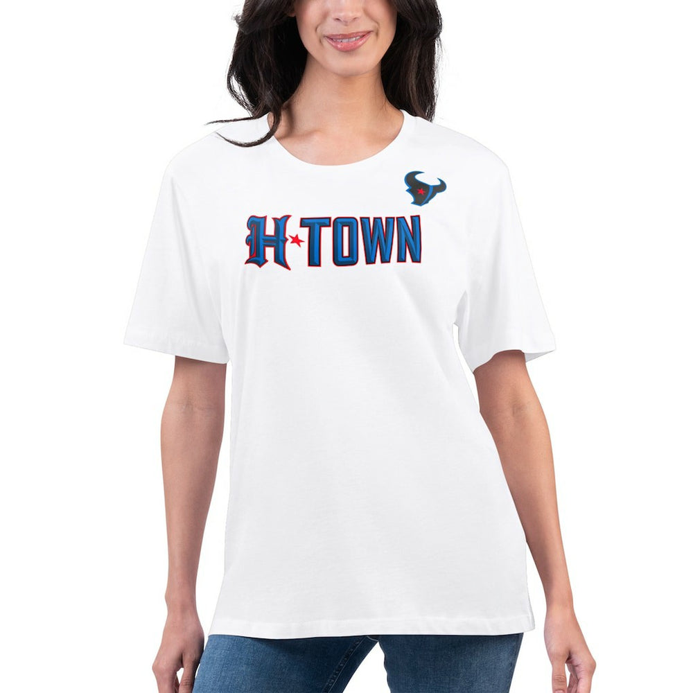 G-III 4Her by Carl Banks Women's Super-Slim Fit Lightweight H-Town T-Shirt - Houston Texans T-shirts