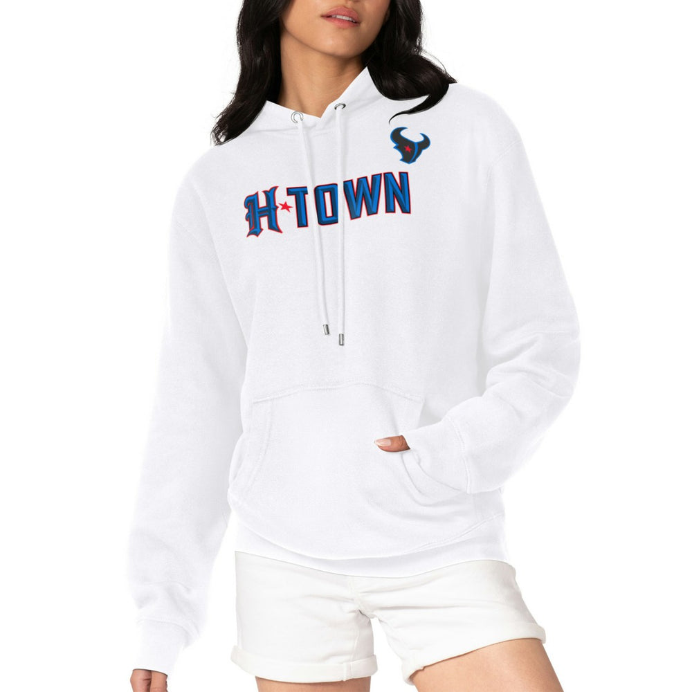 G-III 4Her by Carl Banks Women's H-Town Fleece Pullover Hoodie - Houston Texans Hoodies