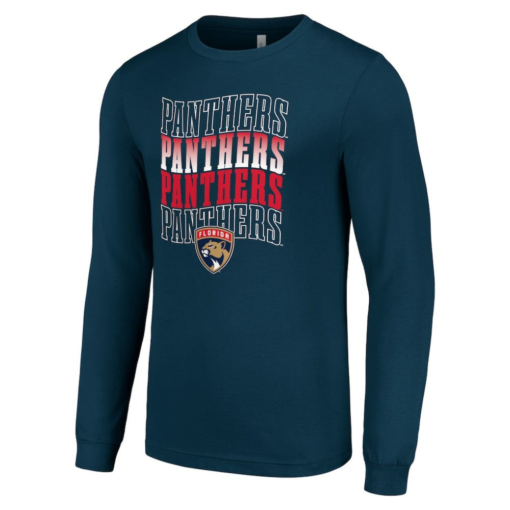 NHL Florida Panthers Starter Four Team Name Logo Long Sleeve Graphic T-Shirt