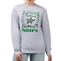 NHL Dallas Stars G-III 4Her by Carl Banks Women's Collage Graphic Fleece Long Sleeve Pullover Sweatshirt
