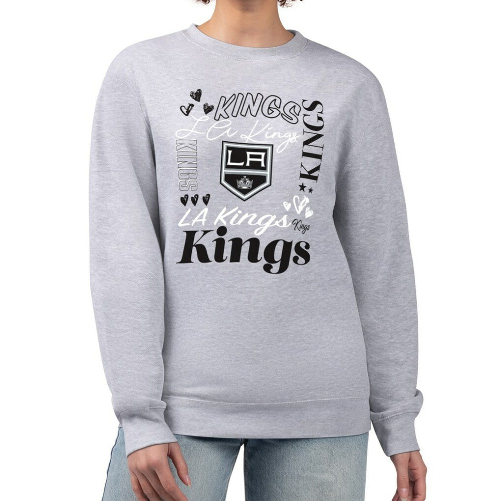 NHL Los Angeles Kings G-III 4Her by Carl Banks Women's Collage Graphic Fleece Long Sleeve Pullover Sweatshirt