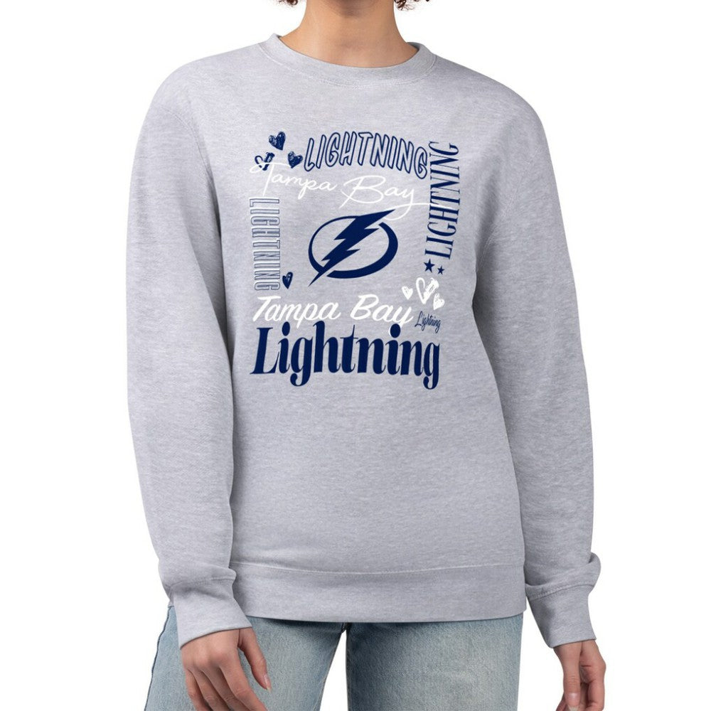 NHL Tampa Bay Lightning G-III 4Her by Carl Banks Women's Collage Graphic Fleece Long Sleeve Pullover Sweatshirt