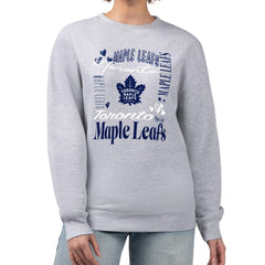 NHL Toronto Maple Leafs G-III 4Her by Carl Banks Women's Collage Graphic Fleece Long Sleeve Pullover Sweatshirt