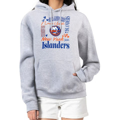 NHL New York Islanders G-III 4Her by Carl Banks Women's Collage Team Graphic Fleece Pullover Hoodie