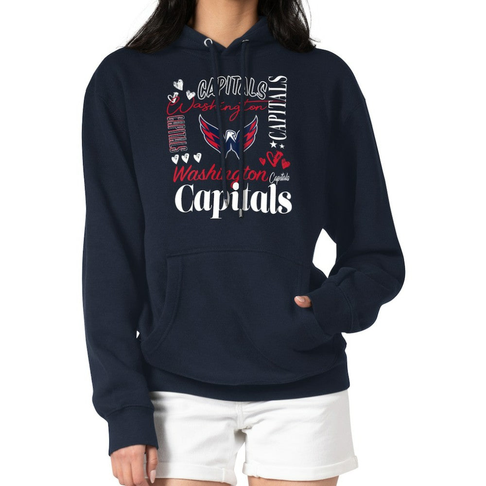 NHL Washington Capitals G-III 4Her by Carl Banks Women's Collage Team Graphic Tri-Blend Fleece Pullover Hoodie