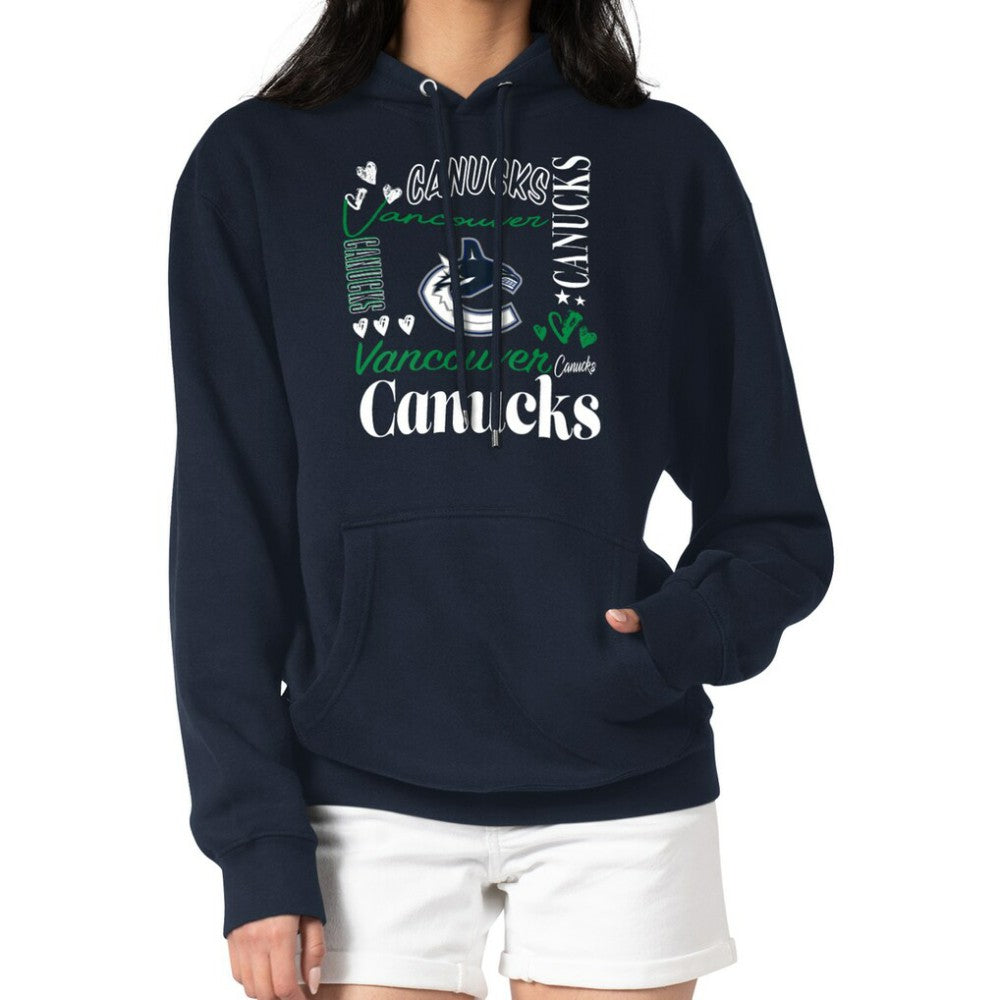 NHL Vancouver Canucks G-III 4Her by Carl Banks Women's Collage Team Graphic Tri-Blend Fleece Pullover Hoodie
