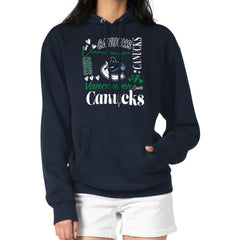NHL Vancouver Canucks G-III 4Her by Carl Banks Women's Collage Team Graphic Tri-Blend Fleece Pullover Hoodie