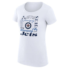 NHL Winnipeg Jets G-III 4Her by Carl Banks Women's Super-Slim Fit Lightweight Collage Team Graphic T-Shirt