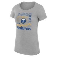 NHL Buffalo Sabres G-III 4Her by Carl Banks Women's Super-Slim Fit Lightweight Collage Team Graphic T-Shirt