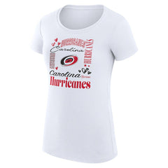 NHL Carolina Hurricanes G-III 4Her by Carl Banks Women's Super-Slim Fit Lightweight Collage Team Graphic T-Shirt