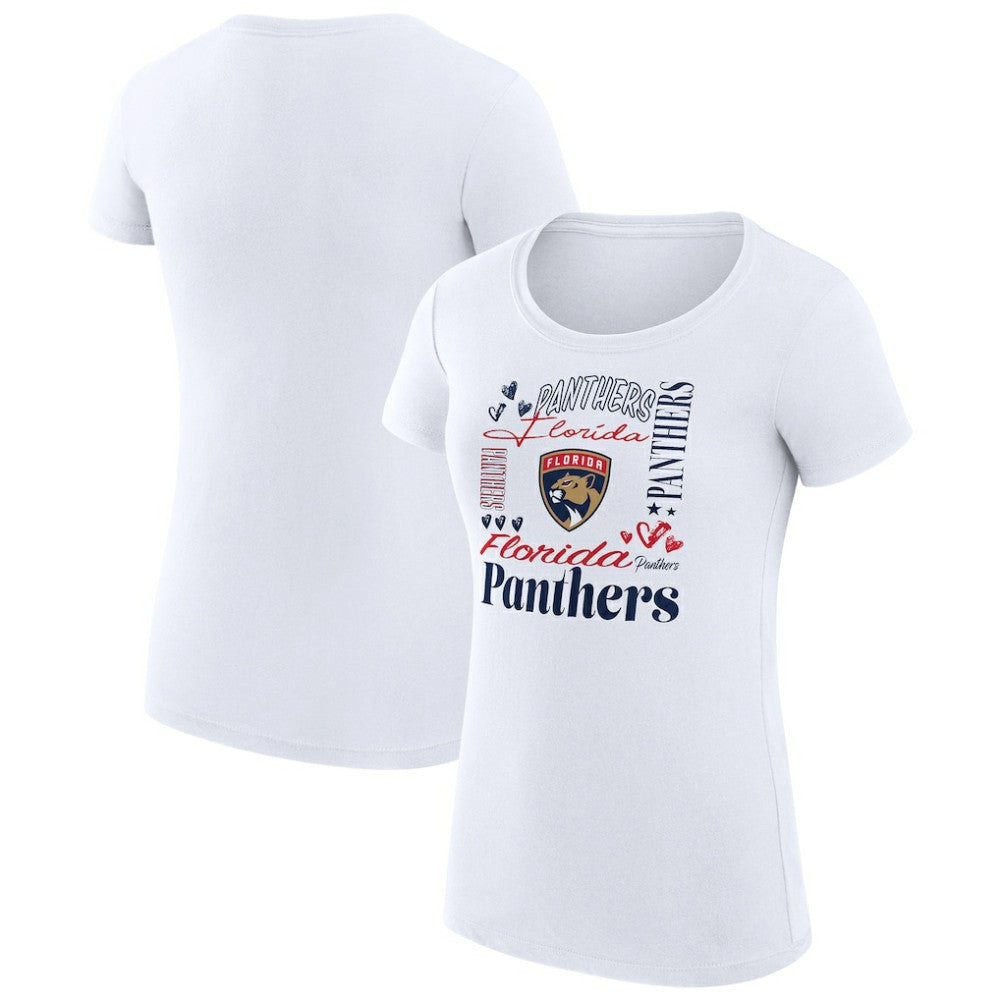 NHL Florida Panthers G-III 4Her by Carl Banks Women's Super-Slim Fit Lightweight Collage Team Graphic T-Shirt