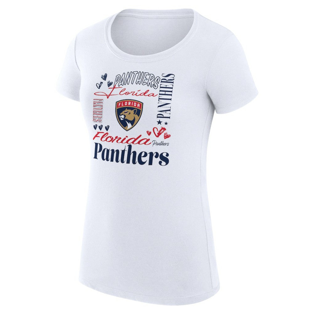 NHL Florida Panthers G-III 4Her by Carl Banks Women's Super-Slim Fit Lightweight Collage Team Graphic T-Shirt