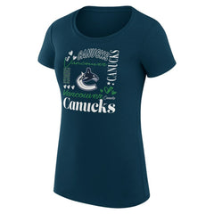 NHL Vancouver Canucks G-III 4Her by Carl Banks Women's Super-Slim Fit Lightweight Collage Team Graphic T-Shirt