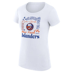 NHL New York Islanders G-III 4Her by Carl Banks Women's Super-Slim Fit Lightweight Collage Team Graphic T-Shirt