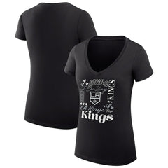 NHL Los Angeles Kings G-III 4Her by Carl Banks Women's Super-Slim Fit Lightweight Collage Team Graphic T-Shirt