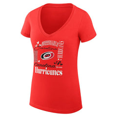 NHL Carolina Hurricanes G-III 4Her by Carl Banks Women's Super-Slim Fit Lightweight Collage Team Graphic T-Shirt
