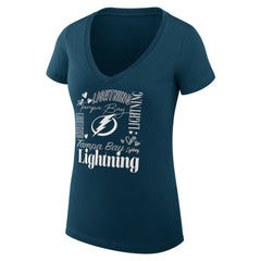 NHL Tampa Bay Lightning G-III 4Her by Carl Banks Women's Super-Slim Fit Lightweight Collage Team Graphic T-Shirt