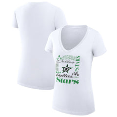 NHL Dallas Stars G-III 4Her by Carl Banks Women's Super-Slim Fit Lightweight Collage Team Graphic T-Shirt