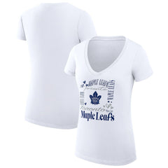 NHL Toronto Maple Leafs G-III 4Her by Carl Banks Women's Super-Slim Fit Lightweight Collage Team Graphic T-Shirt