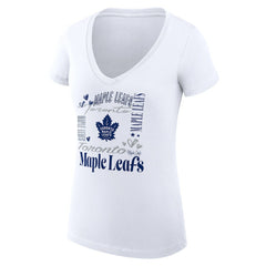 NHL Toronto Maple Leafs G-III 4Her by Carl Banks Women's Super-Slim Fit Lightweight Collage Team Graphic T-Shirt