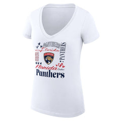 NHL Florida Panthers G-III 4Her by Carl Banks Women's Super-Slim Fit Lightweight Collage Team Graphic T-Shirt