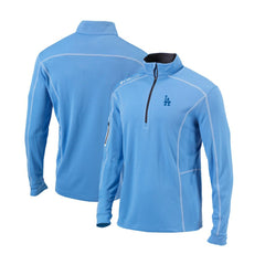 Light Blue Los Angeles Dodgers Columbia Cooperstown Collection Omni-Wick Shotgun Quarter-Zip Top