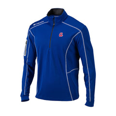 Royal Atlanta Braves Columbia Cooperstown Collection Omni-Wick Shotgun Quarter-Zip Top