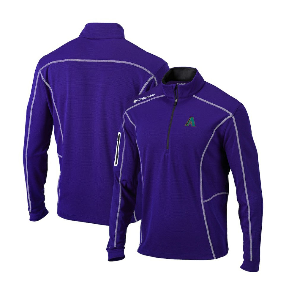 Purple Arizona Diamondbacks Columbia Cooperstown Collection Omni-Wick Shotgun Quarter-Zip Top