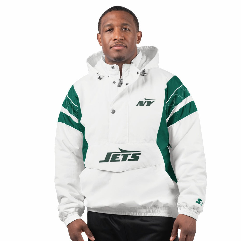 Starter Gotham City Half-Zip Hoodie Jacket - New York Jets Hoodies