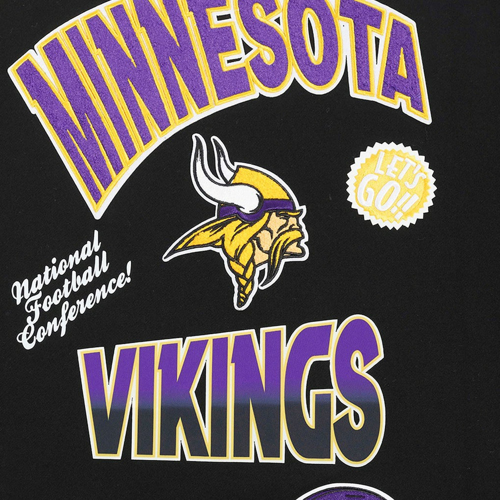 Pro Standard Turn It Up Drop Shoulder Pullover Sweatshirt - Minnesota Vikings Pullover