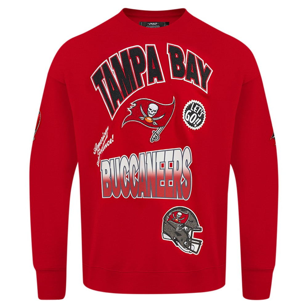 Pro Standard Turn It Up Drop Shoulder Pullover Sweatshirt - Tampa Bay Buccaneers Pullover