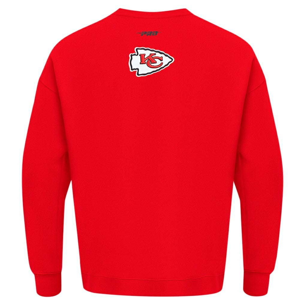 Pro Standard Turn It Up Drop Shoulder Pullover Sweatshirt - Kansas City Chiefs Pullover