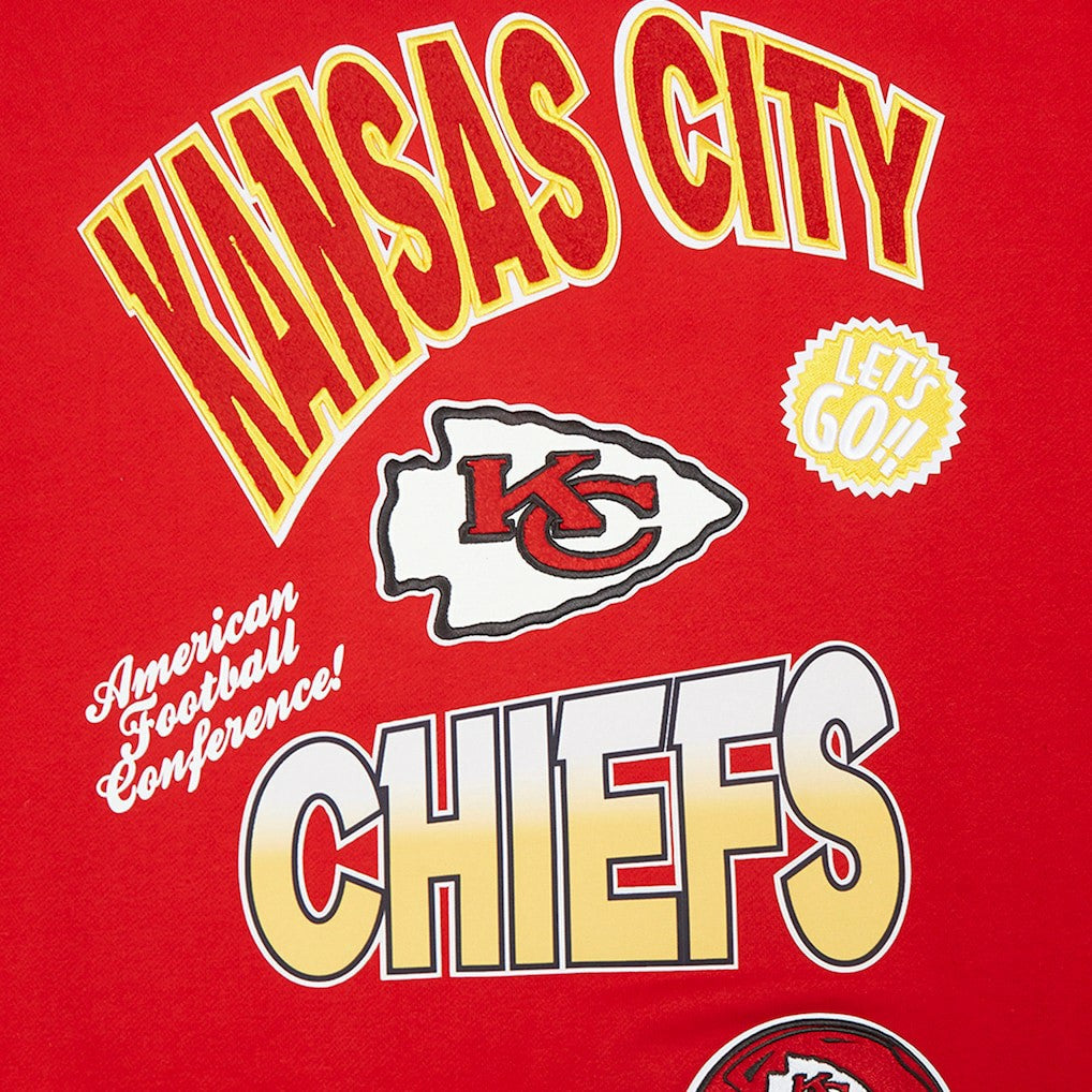 Pro Standard Turn It Up Drop Shoulder Pullover Sweatshirt - Kansas City Chiefs Pullover