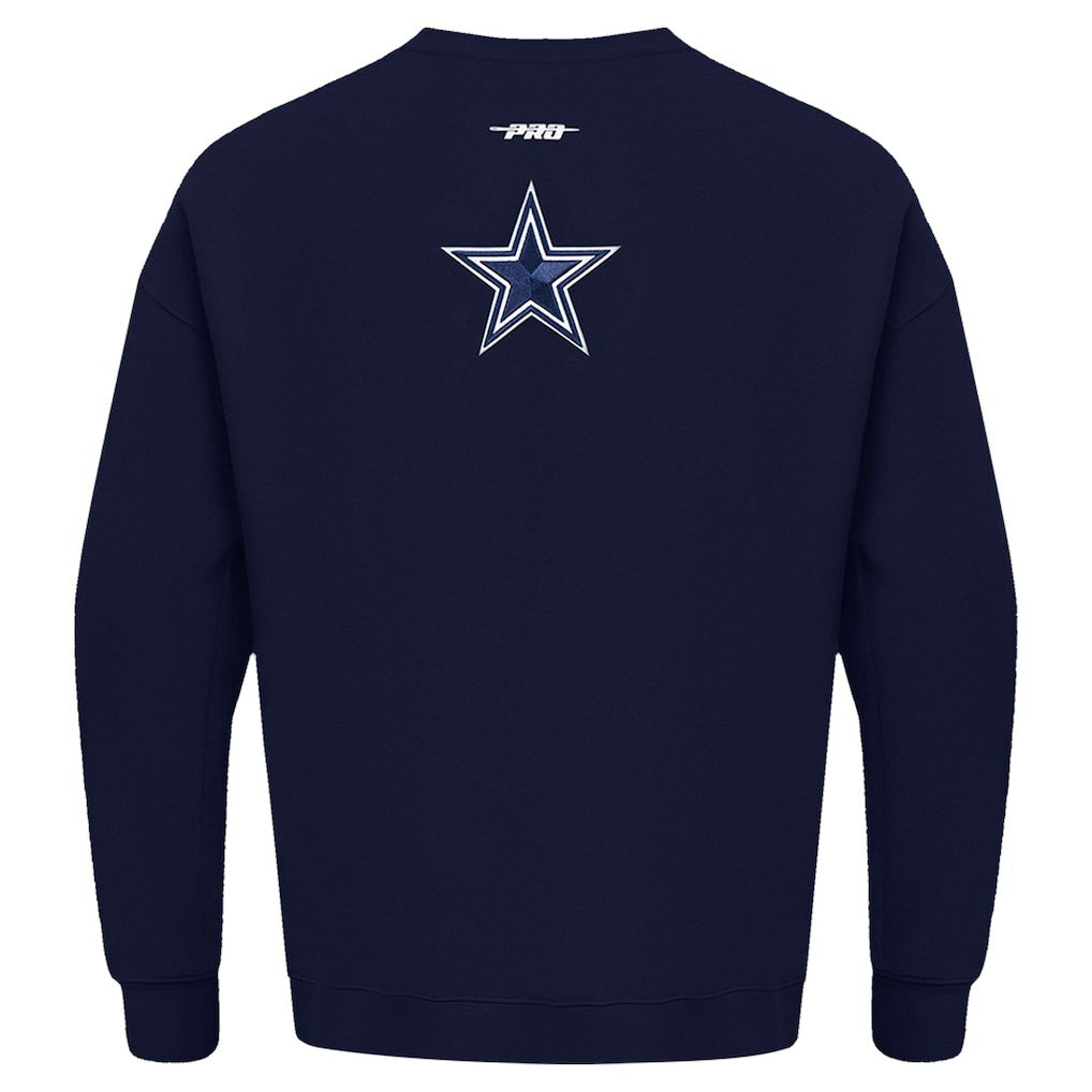 Pro Standard Turn It Up Drop Shoulder Pullover Sweatshirt - Dallas Cowboys Pullover