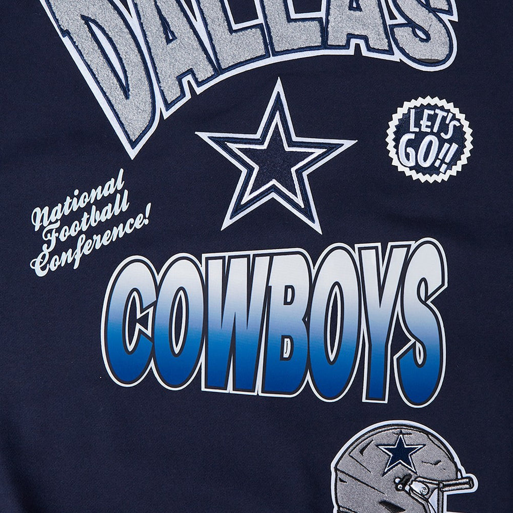Pro Standard Turn It Up Drop Shoulder Pullover Sweatshirt - Dallas Cowboys Pullover