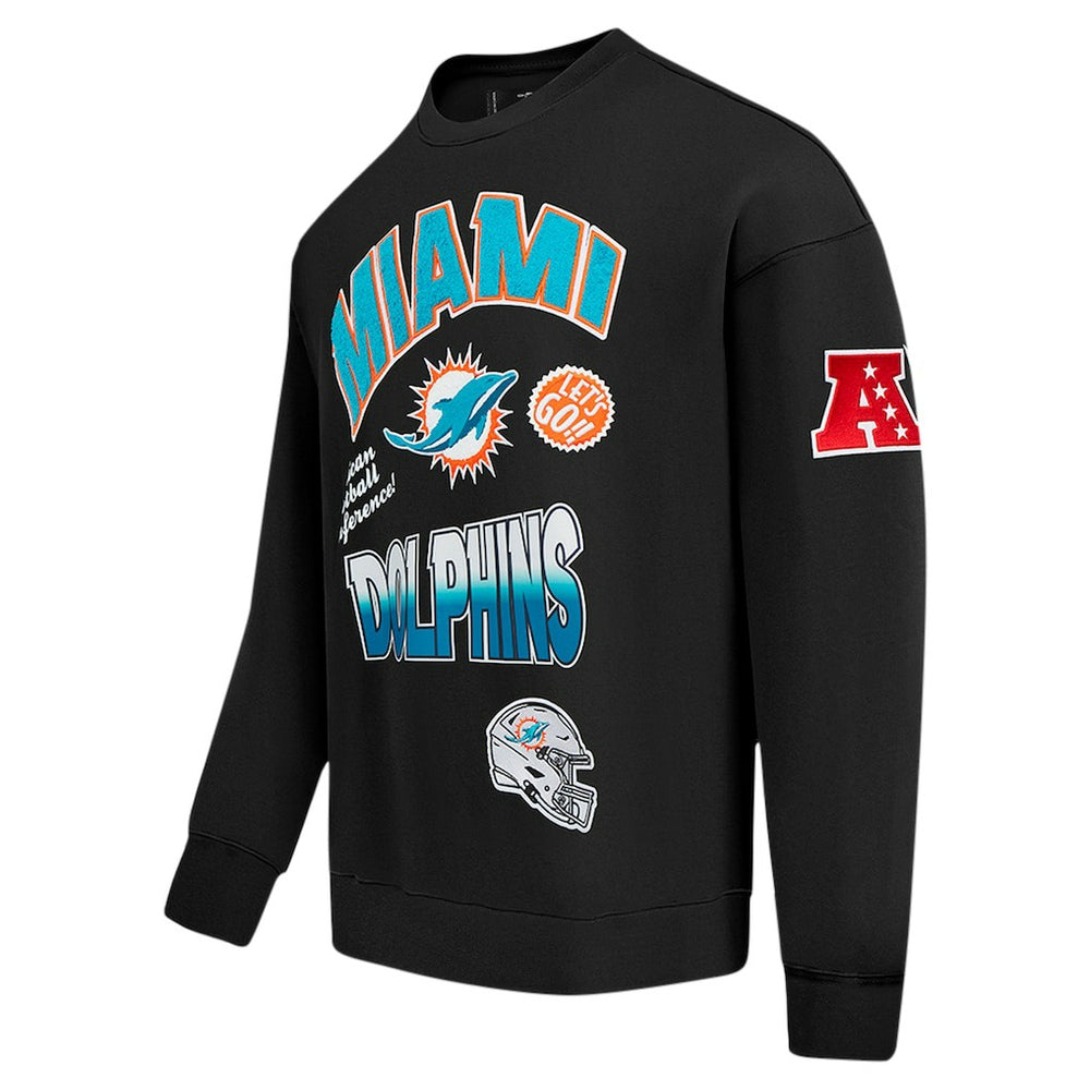 Pro Standard Turn It Up Drop Shoulder Pullover Sweatshirt - Miami Dolphins Pullover