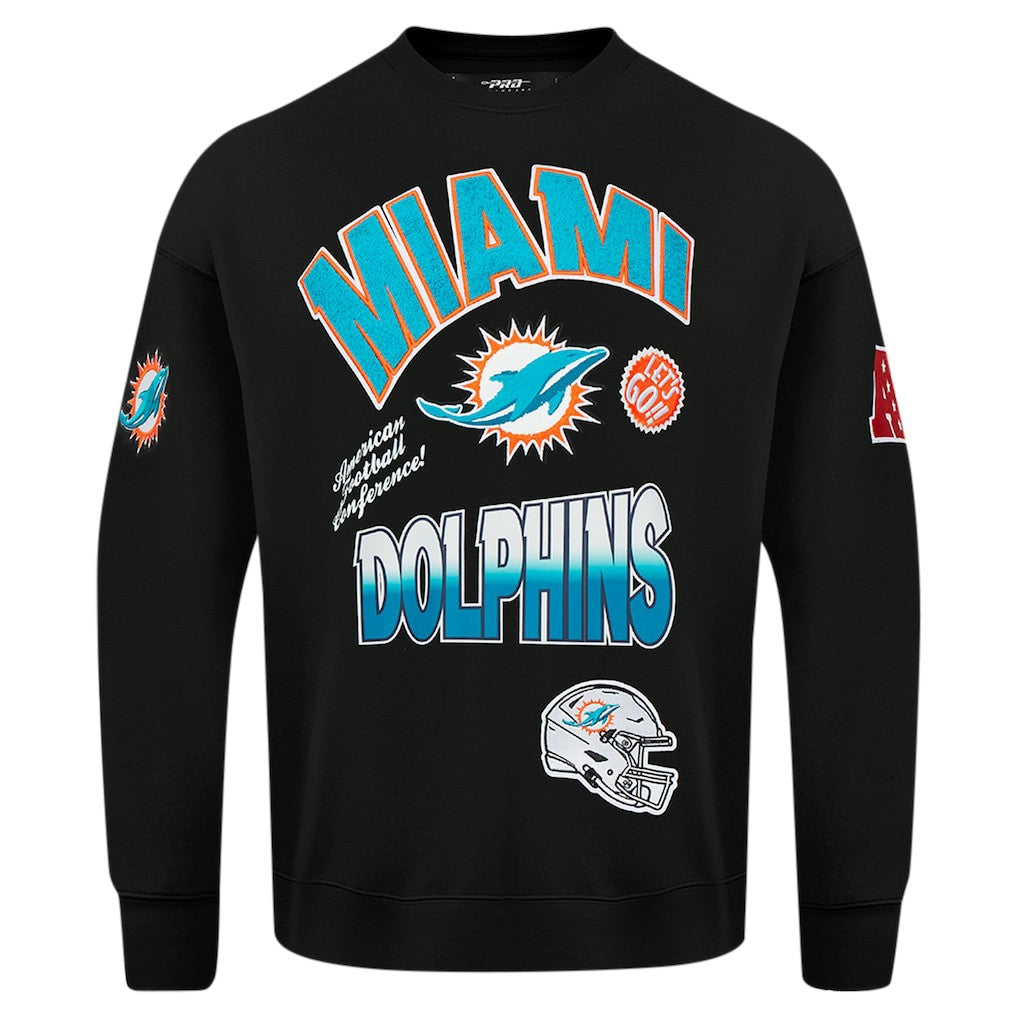 Pro Standard Turn It Up Drop Shoulder Pullover Sweatshirt - Miami Dolphins Pullover