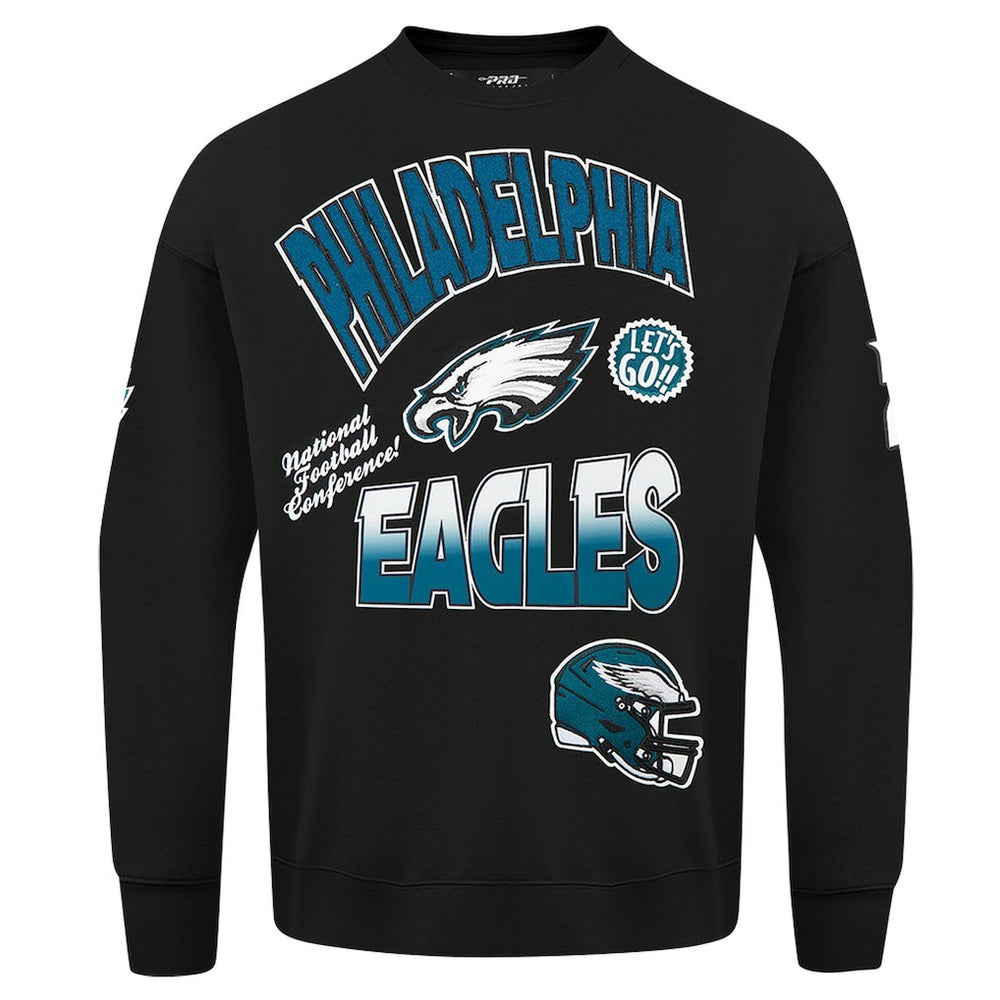 Pro Standard Turn It Up Drop Shoulder Pullover Sweatshirt - Philadelphia Eagles Pullover