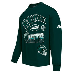 Pro Standard Turn It Up Drop Shoulder Pullover Sweatshirt - New York Jets Pullover