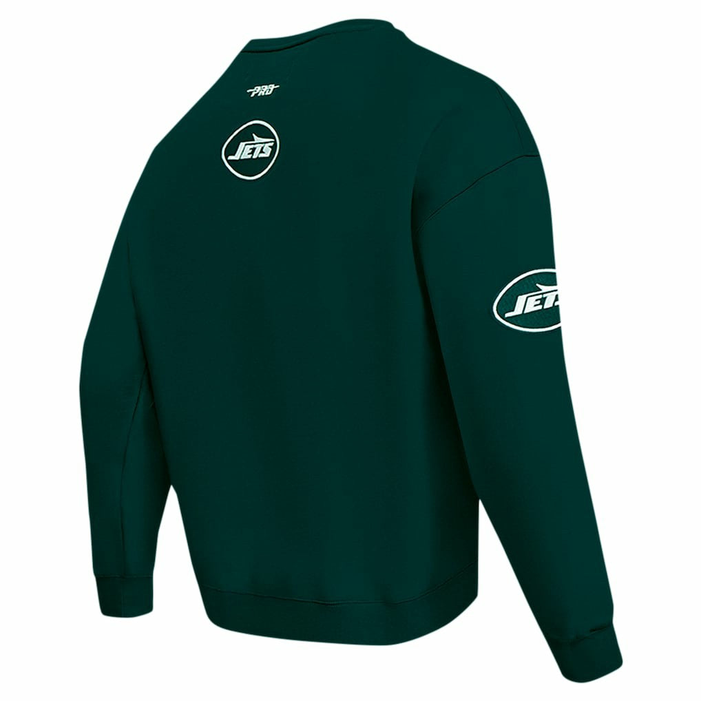 Pro Standard Turn It Up Drop Shoulder Pullover Sweatshirt - New York Jets Pullover