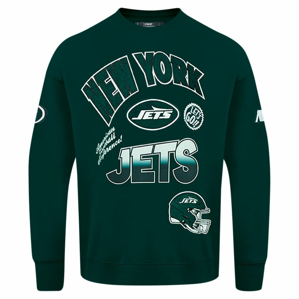 Pro Standard Turn It Up Drop Shoulder Pullover Sweatshirt - New York Jets Pullover