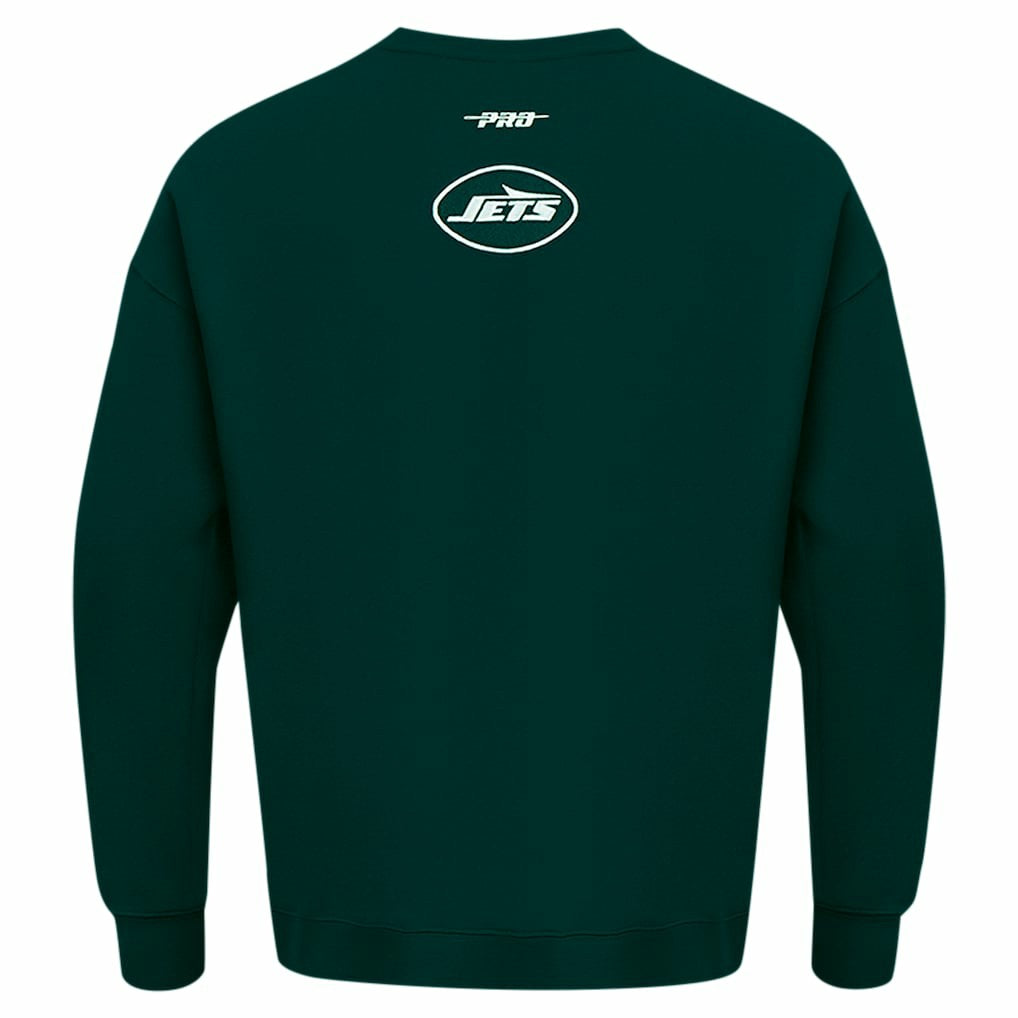 Pro Standard Turn It Up Drop Shoulder Pullover Sweatshirt - New York Jets Pullover